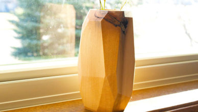«Геометрия»: ваза из дерева своими руками
